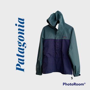 Patagonia Women's Anorak Size S Blue/Green Colorblock